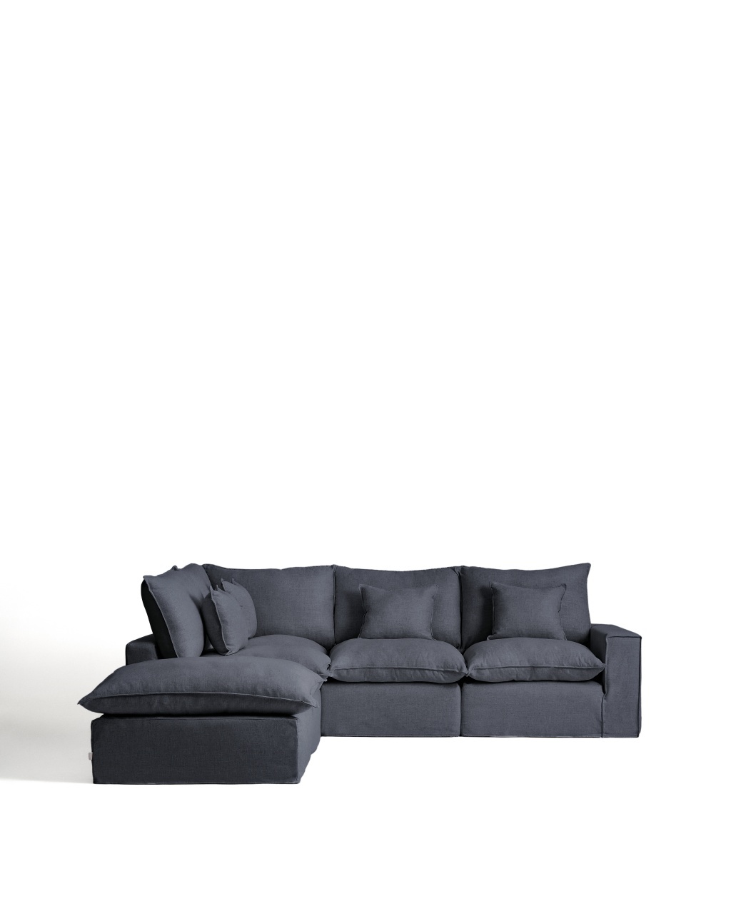 modular sectional sofa Canapea cu colt modulara gri inchis din textil pentru 4 persoane Anarela 307 Left Kave Home