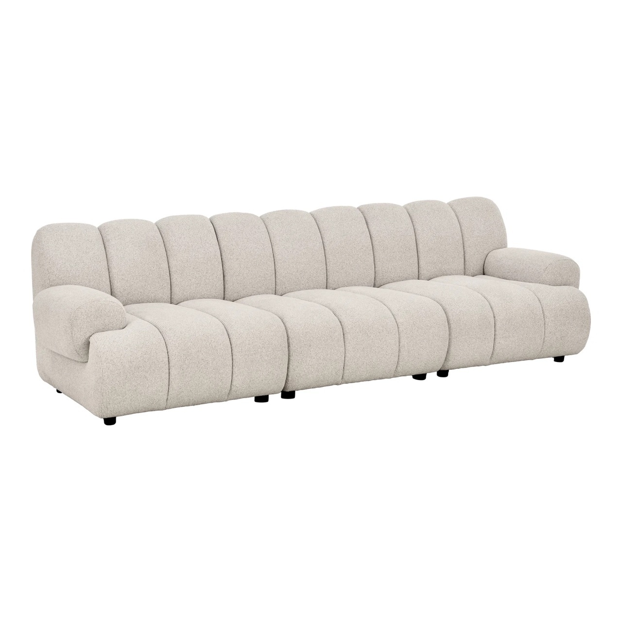 House Nordic Canapea modulara bej din textil 3,5 persoane Taza House Nordic