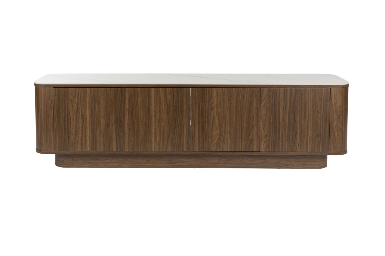 Furniture Comoda TV maro din lemn 180 cm Almira Walnut The Home Collection