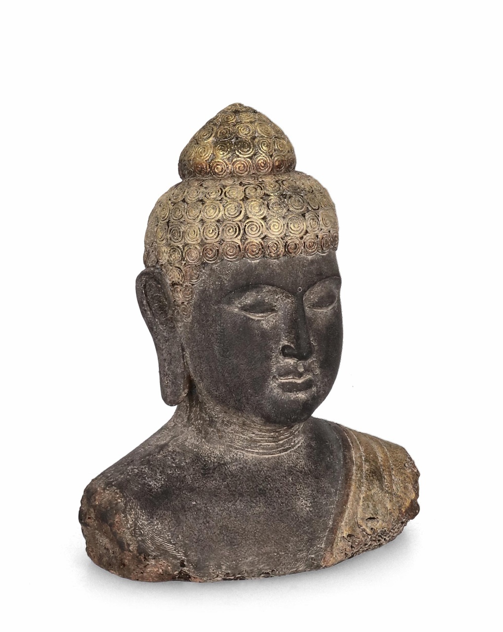 Artwork Decoratiune aurie/gri din piatra 45 cm Buddha Bizzotto