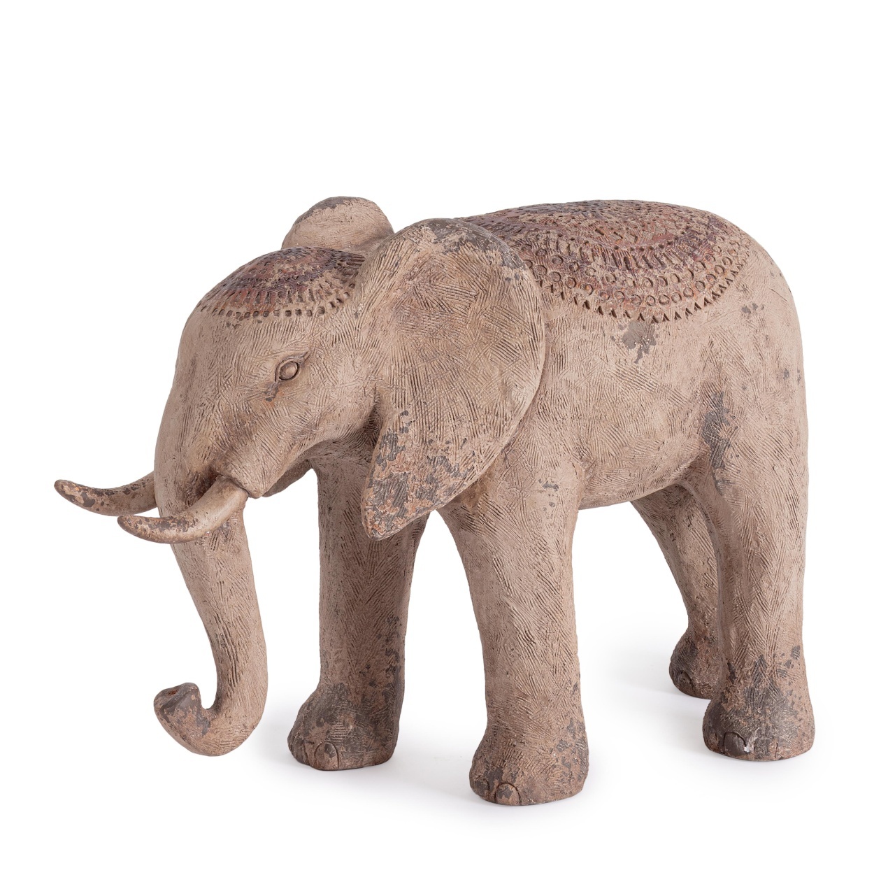 Artwork Decoratiune bej din piatra 55 cm Elephant Bizzotto
