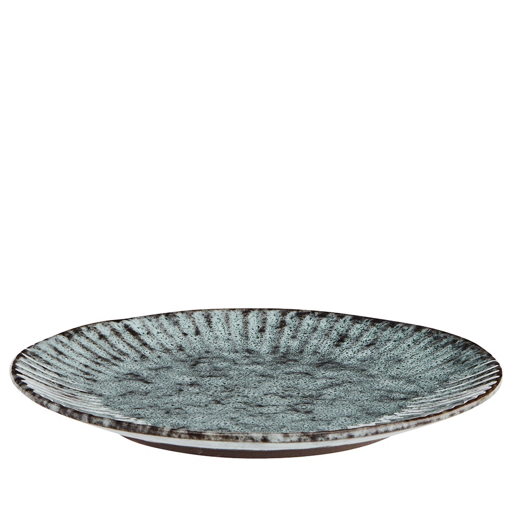 Plates Farfurie pentru desert albastra/neagra din ceramica 18 cm Jake Madam Stoltz