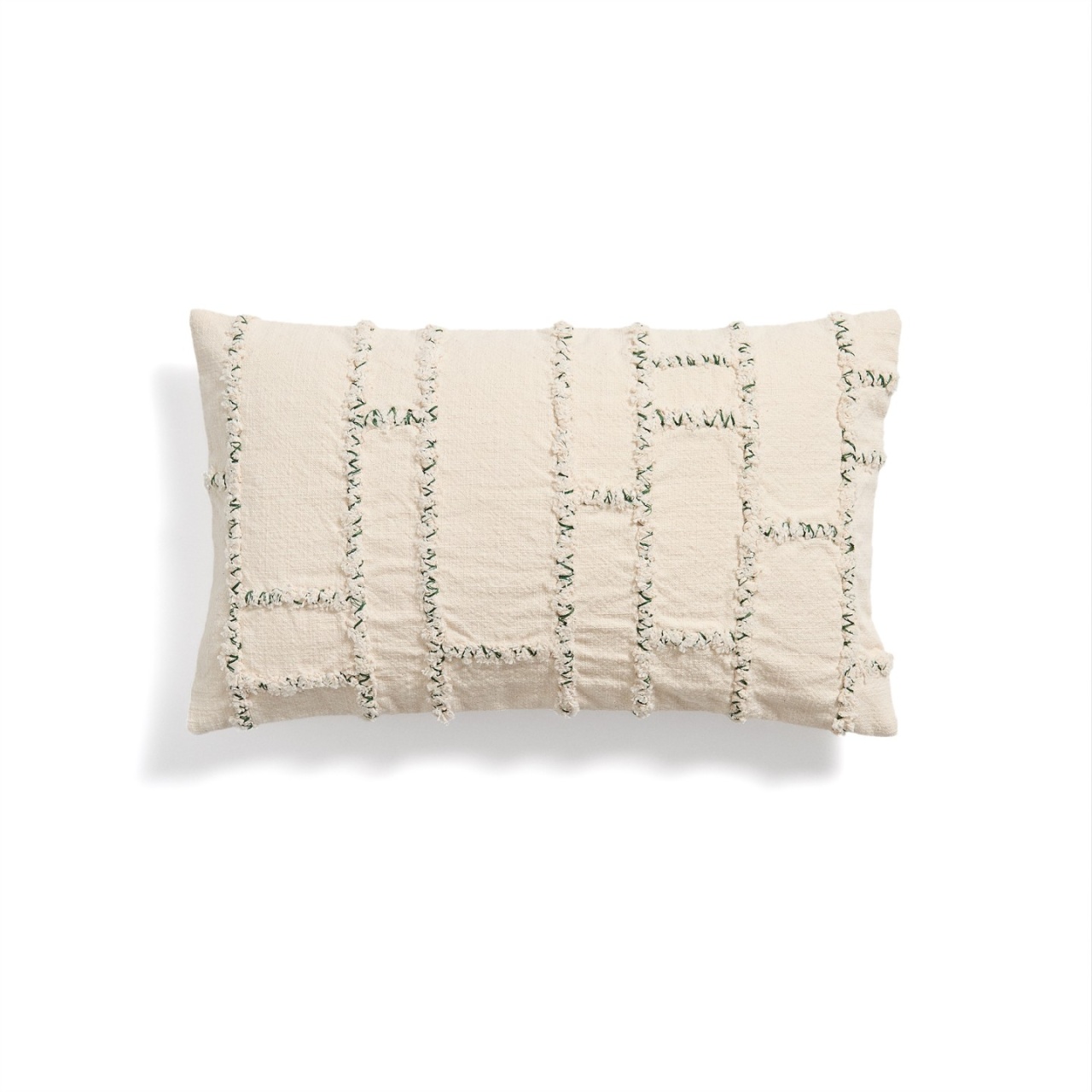 Pillowcases & Shams Fata de perna crem/verde din bumbac 30x50 cm Verion Kave Home