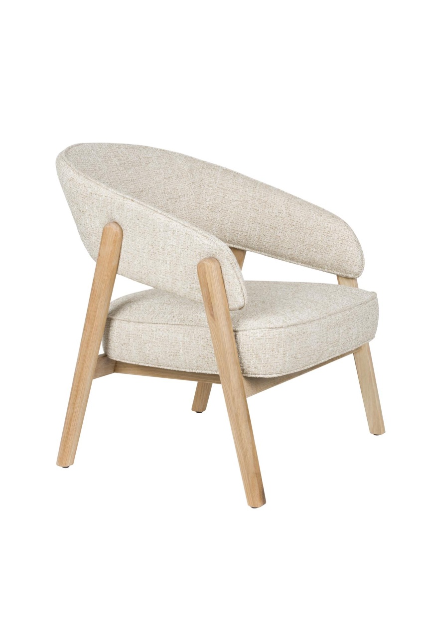 Fotoliu bej din textil Bright Zuiver