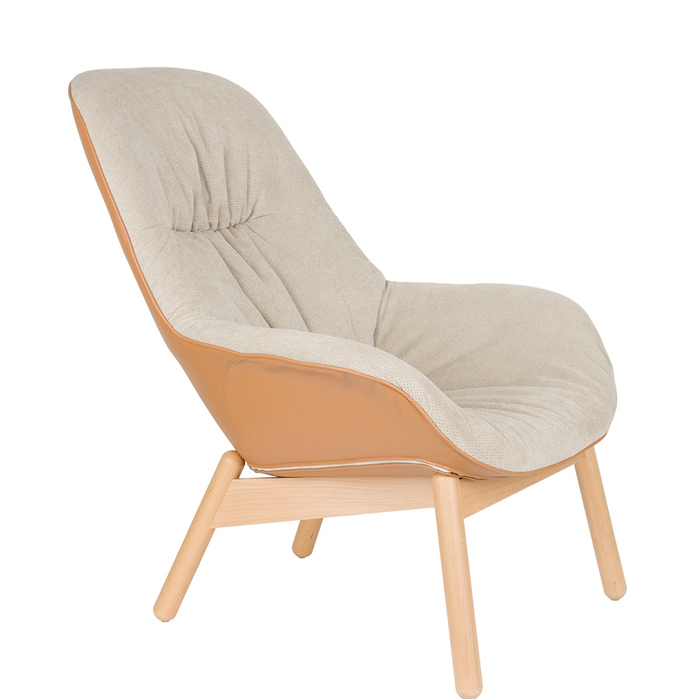 Quiet Object Fotoliu bej din textil Duke Quiet Object