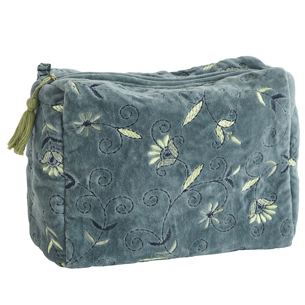 Cosmetic & Toiletry Bags Geanta pentru cosmetice albastra/verde din bumbac Levi Madam Stoltz