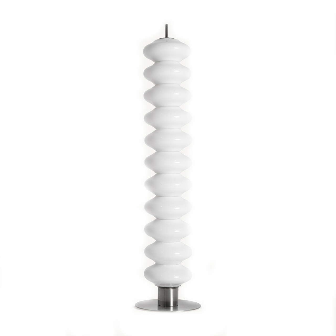 candelabre dormitor Lampadar alb/argintiu din sticla 150 cm Tiare Vical Home