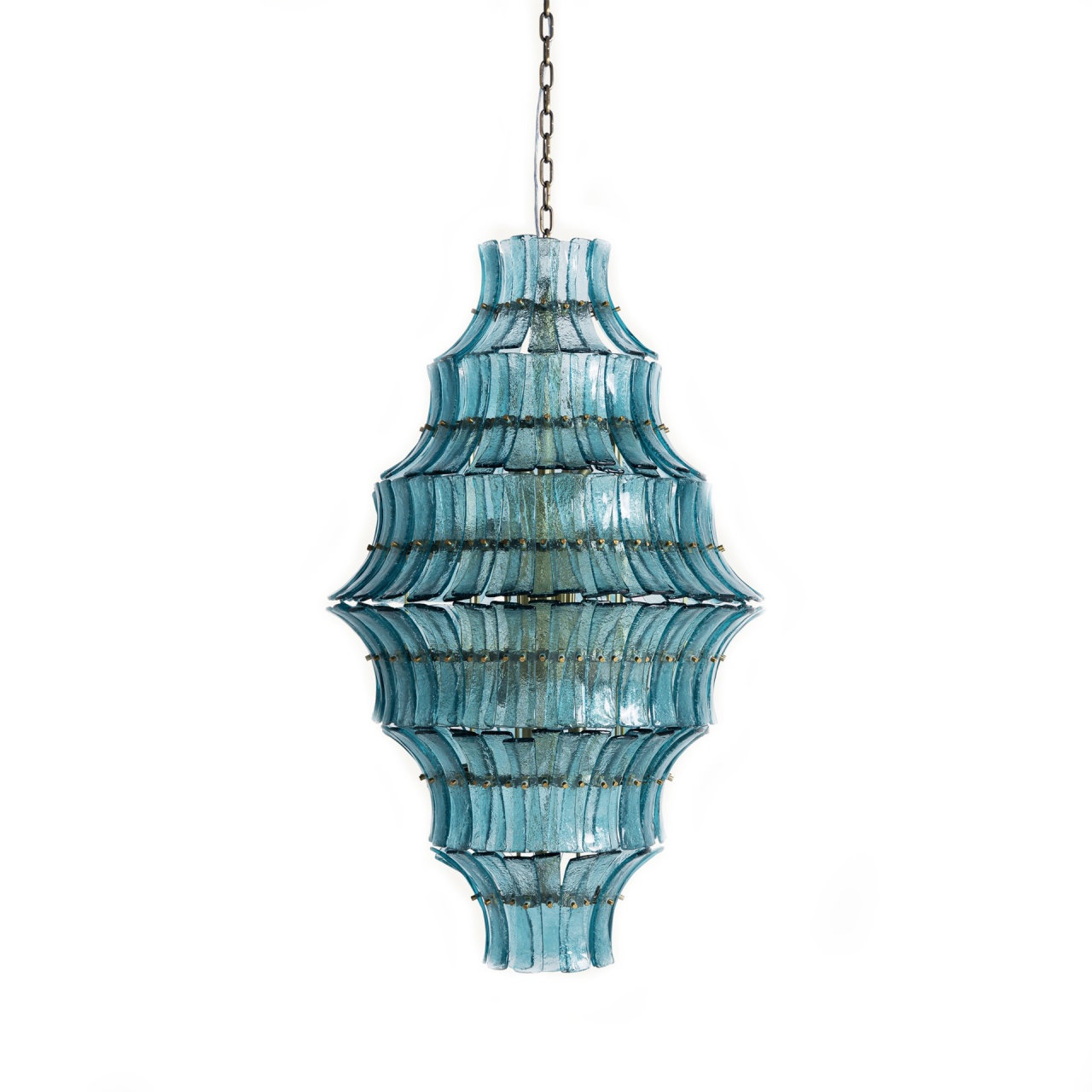 becuri leduri Lustra maro alama/albastra din sticla cu 12 becuri Civenna Vical Home