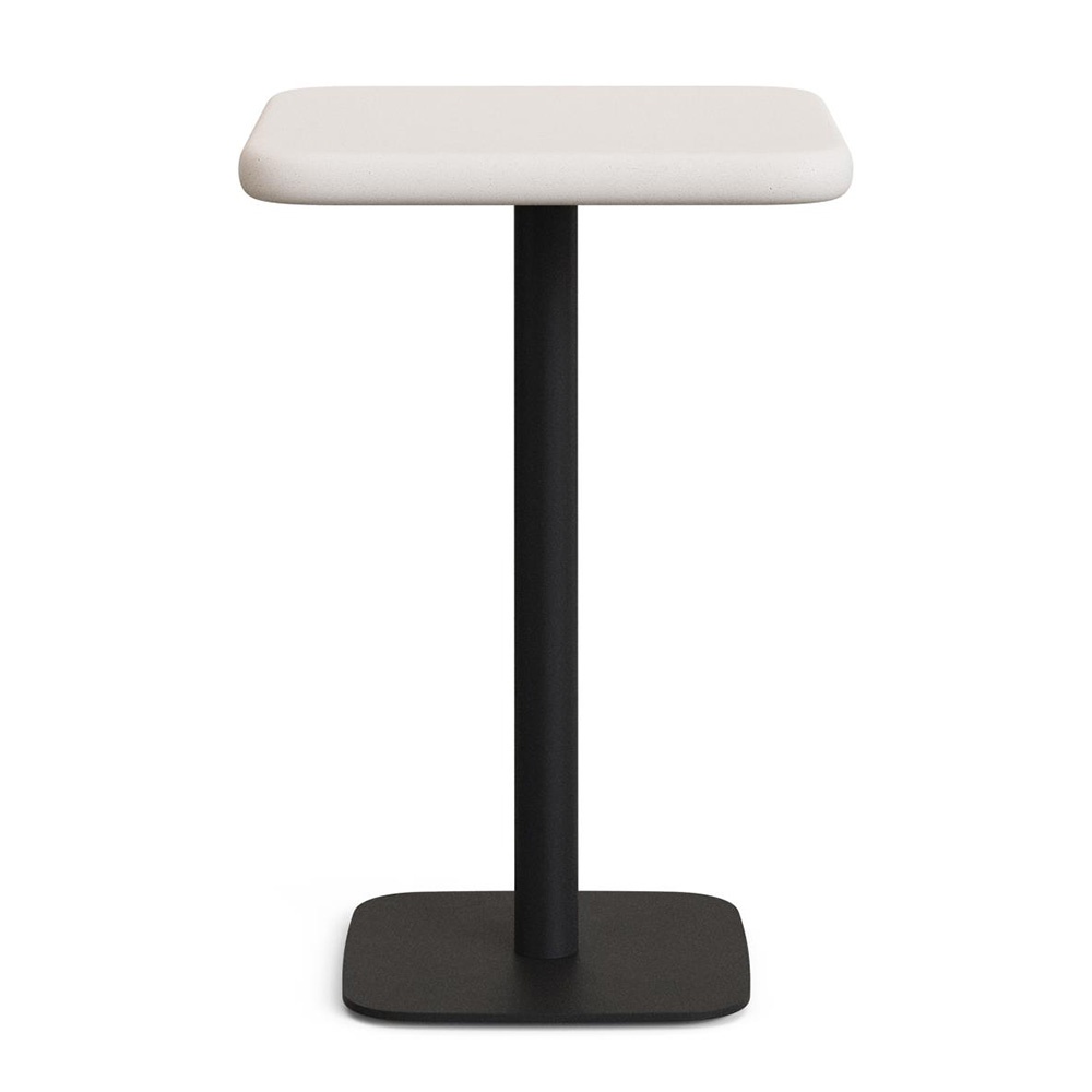 Outdoor Furniture Masa bar exterior alba/neagra din ciment 70x70 cm Dina Kave Home