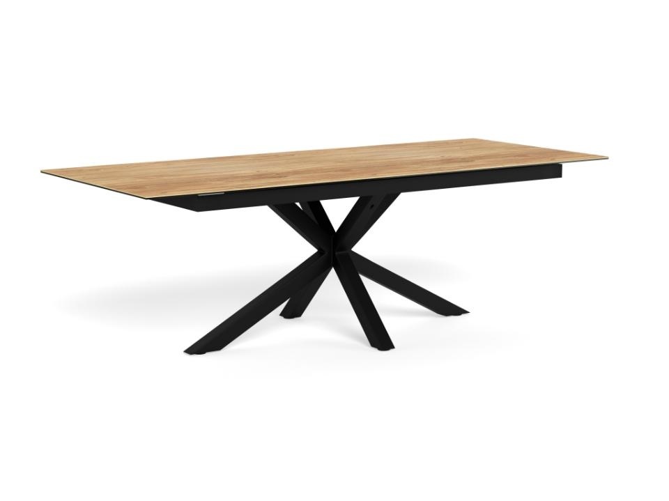 Kitchen & Dining Room Tables Masa dining extensibila maro/neagra din ceramica 100x200(240) cm Heaven Actona Company