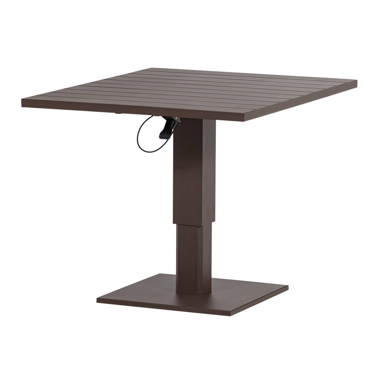 Outdoor Furniture Masa dining exterior maro din metal 80x100 cm Tesso Woood