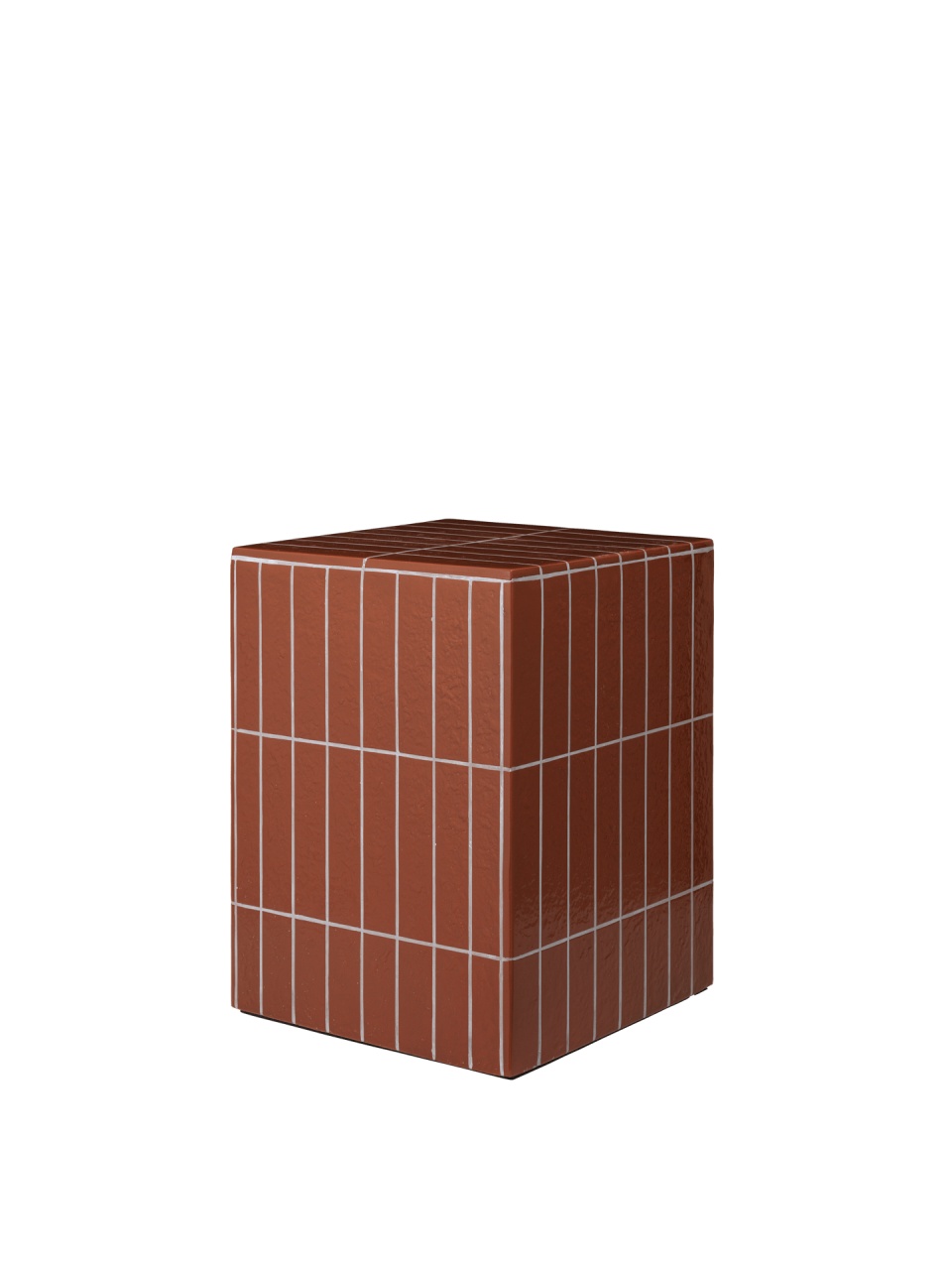 Masa laterala maro din ciment 32x32 cm Pillar Ferm Living