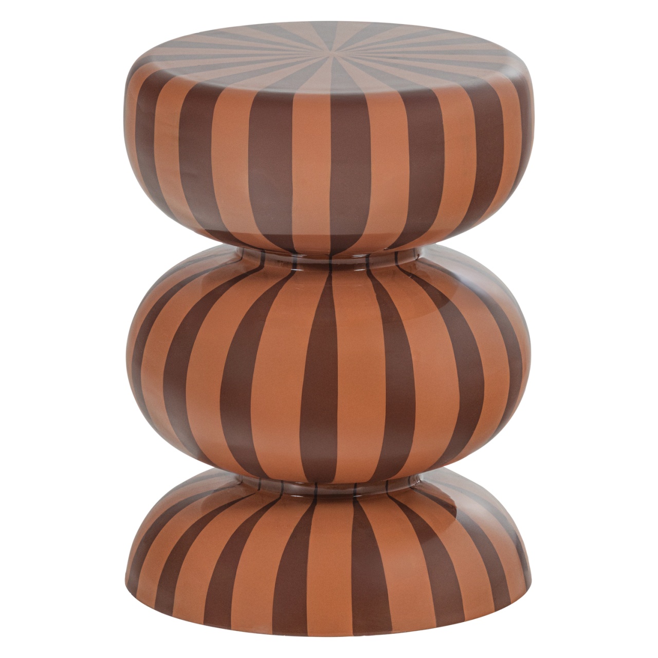 Accent Tables Masa laterala maro/roz din metal 36 cm Ravo Woood