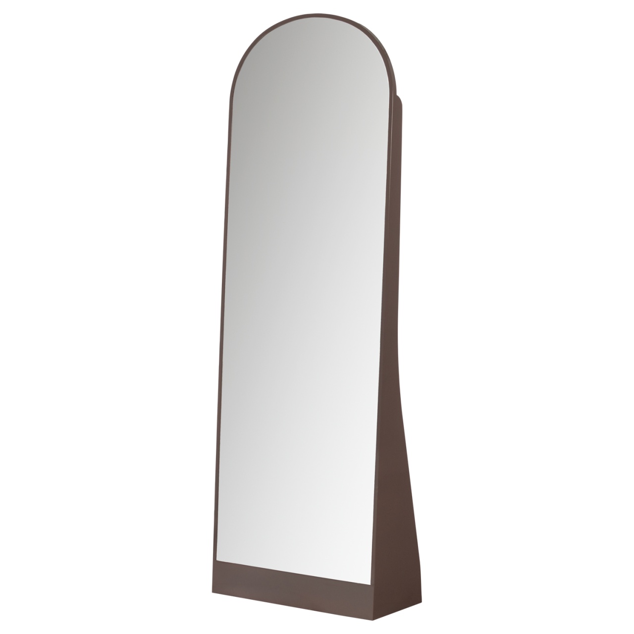 oglinda de podea cu suport Oglinda pentru podea ovala maro 80x175 cm Solari Woood