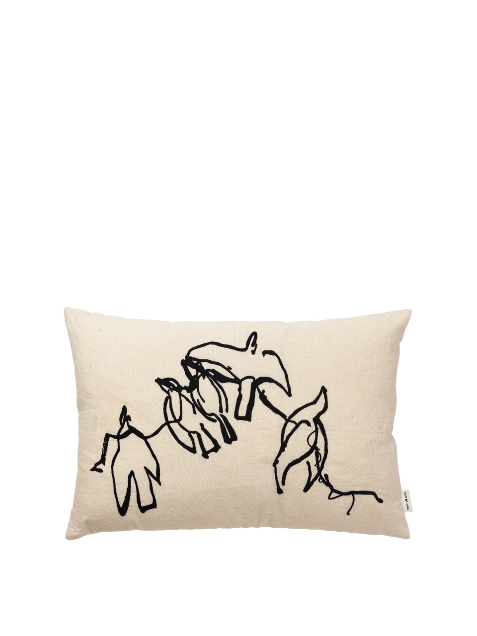 Throw Pillows Perna dreptunghiulara crem din fibre naturale 40x60 cm Vuelo Ferm Living