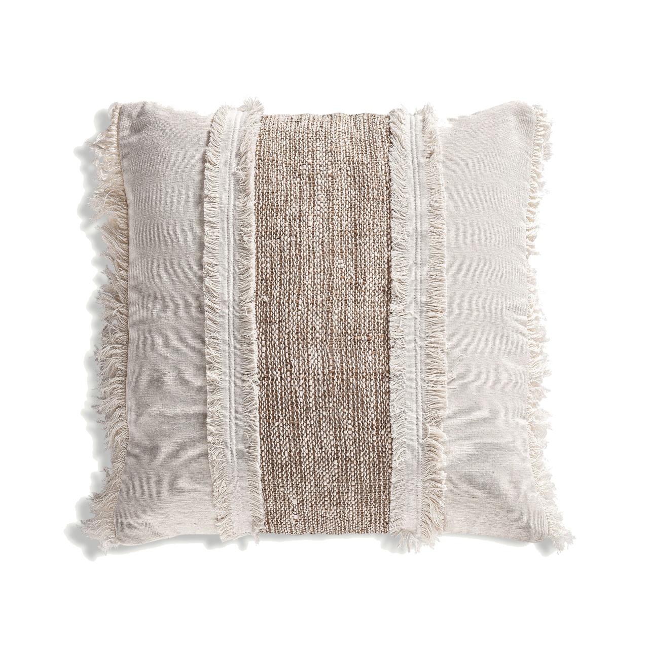 fotolii cafenea Perna patrata alb antic din fibre sintetice 50x50 cm Clancy Vical Home