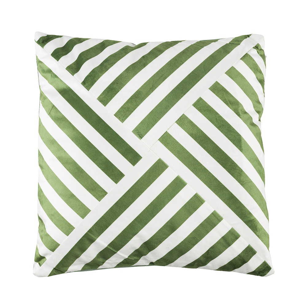 Throw Pillows Perna patrata alba/verde din fibre sintetice 40x40 cm Pex Quiet Object