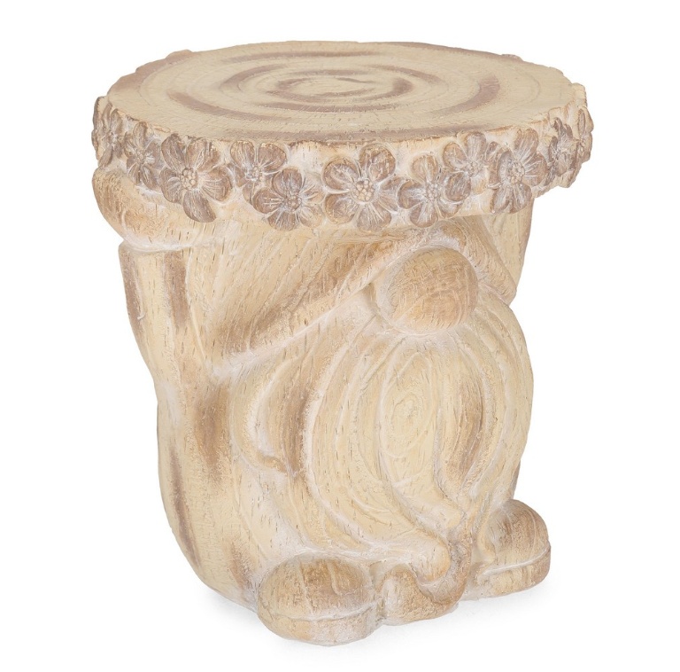Vases Piedestal bej din piatra 30 cm Blossy Gnome Bizzotto