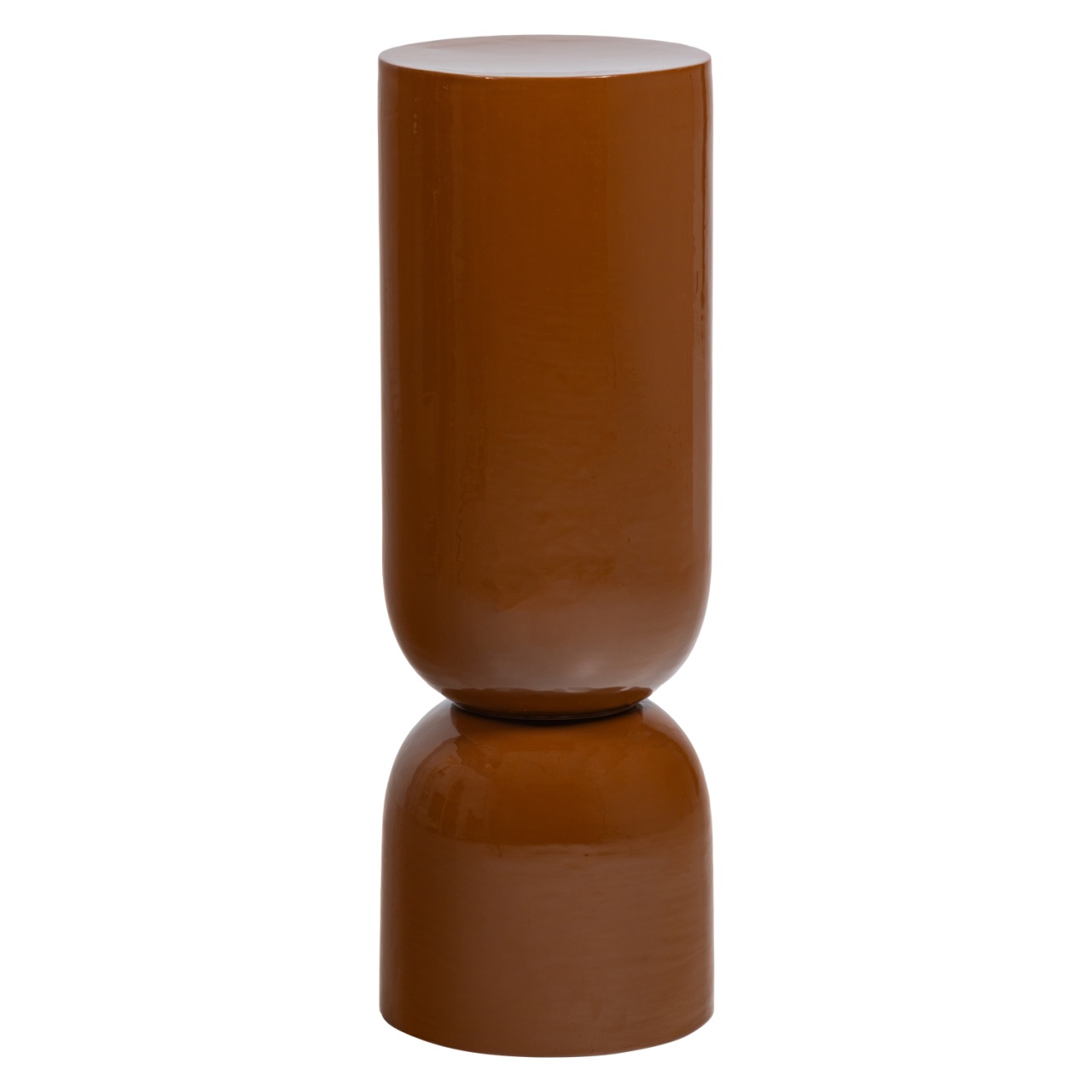 Piedestal galben miere din metal 95 cm Toval Woood
