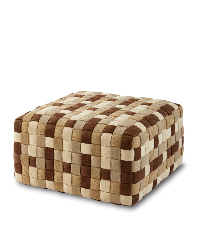 Outdoor Furniture Puf exterior bej din plastic 60x60 cm Braided Pols Potten