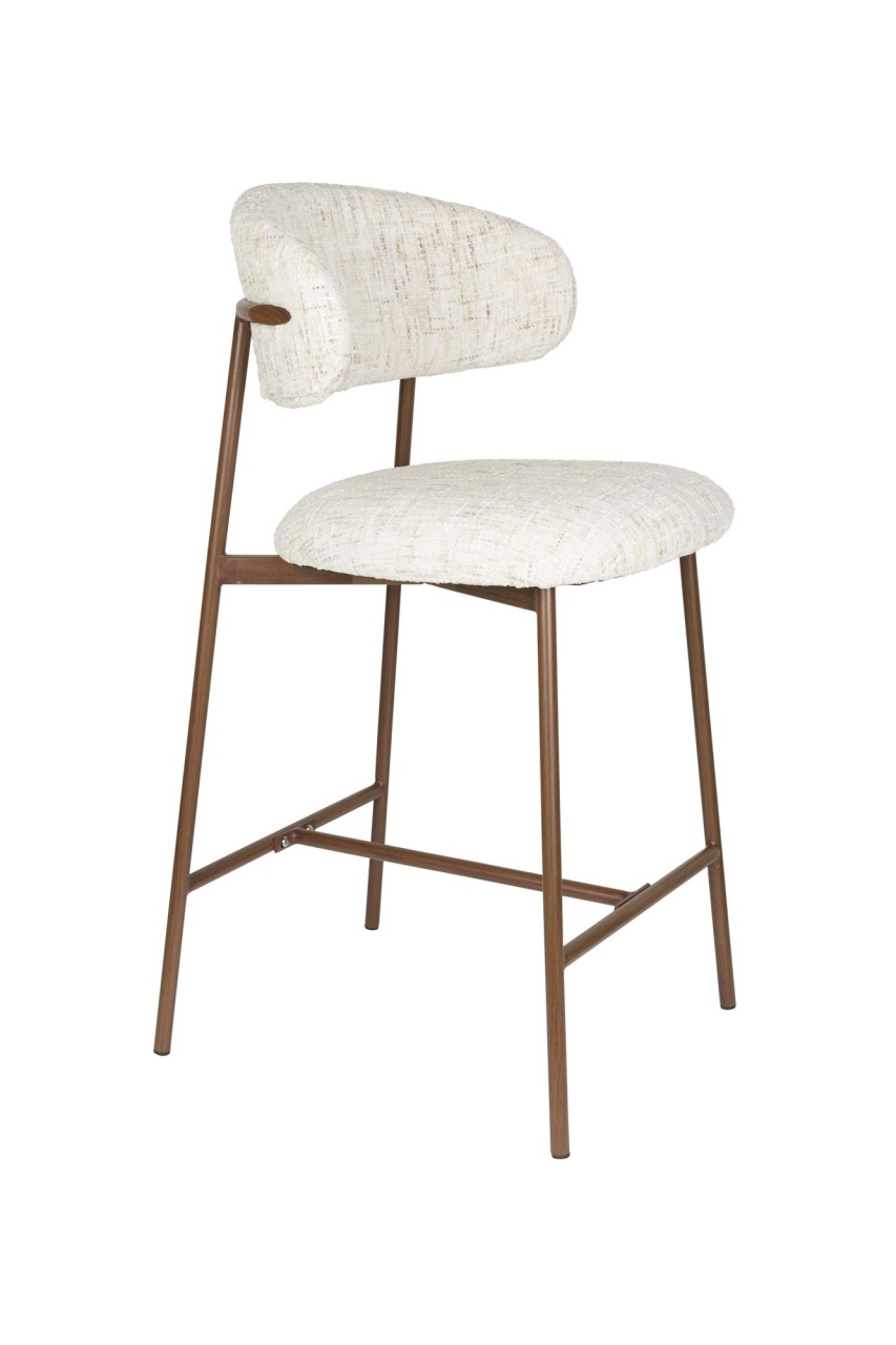 Quiet Object Scaun bar alb antic din textil Claes Quiet Object
