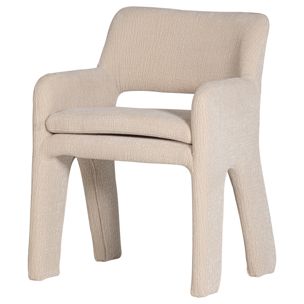 Chairs Scaun dining bej nisipiu din textil Bigfoot Chenille Woood