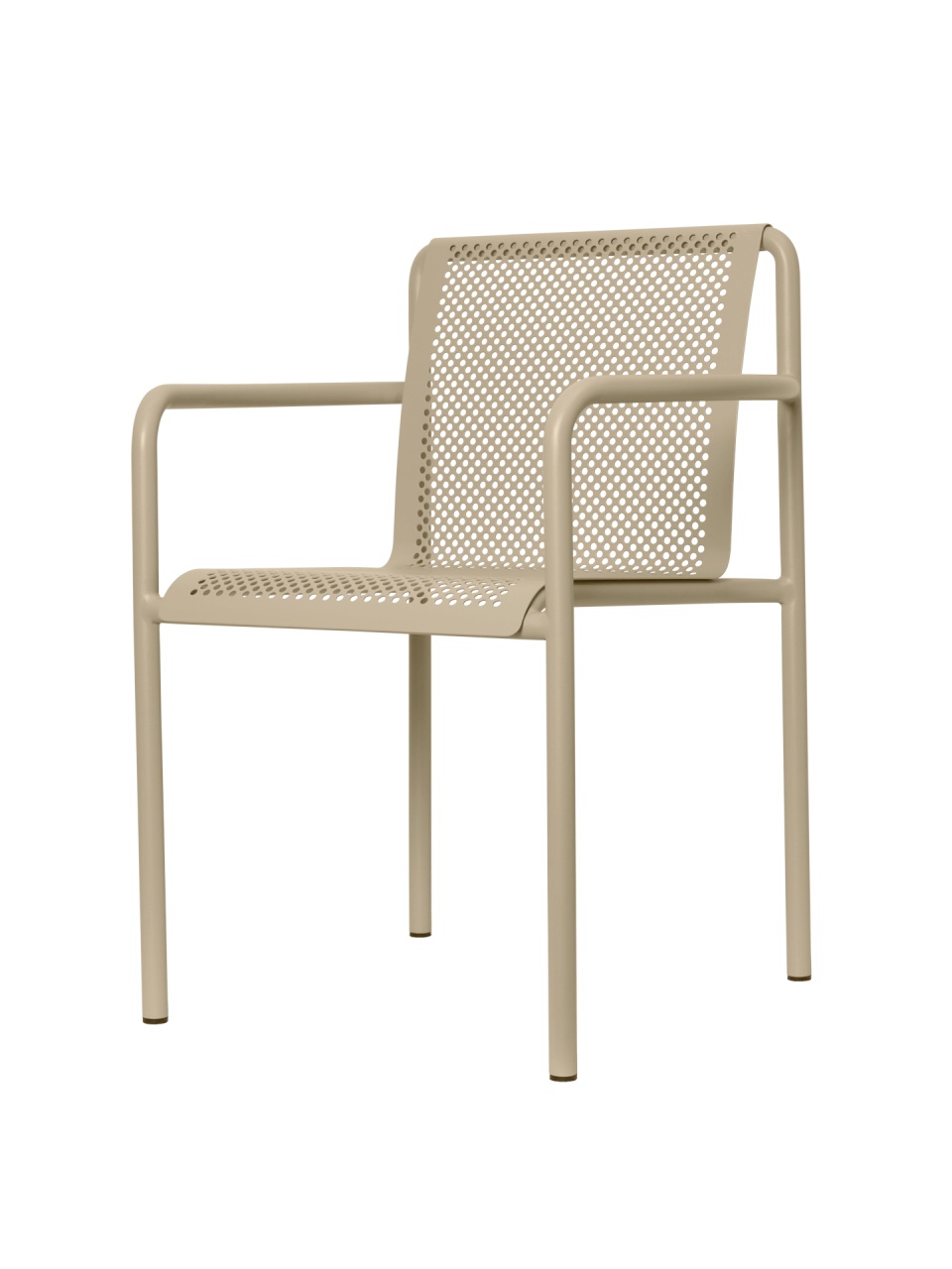 Furniture Scaun dining exterior crem casmir din metal Dapple Arms Ferm Living