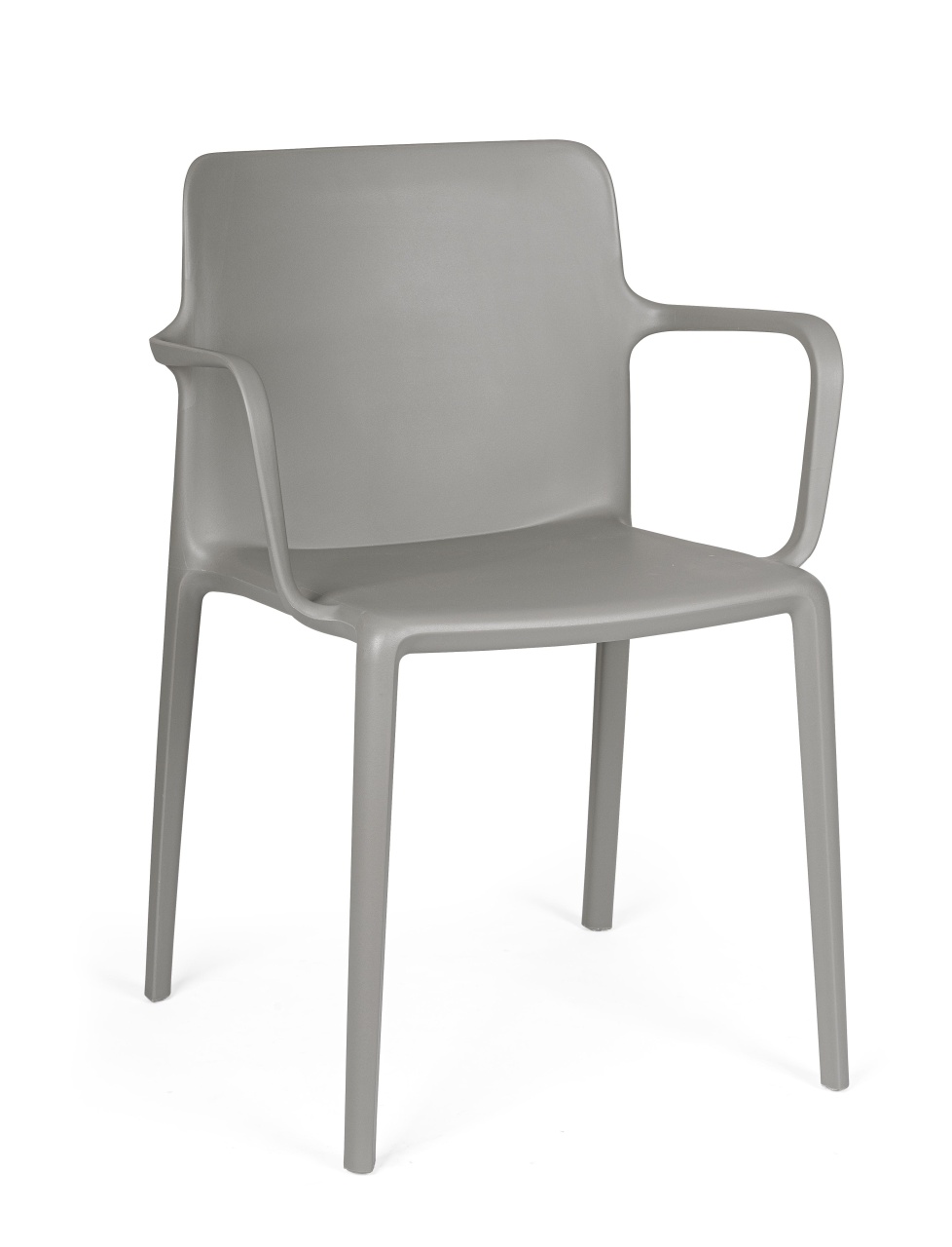 Chairs Scaun dining exterior gri din plastic Chloris Arm Bizzotto