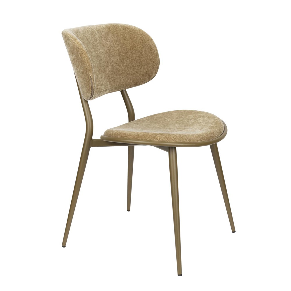 Quiet Object Scaun dining galben mustar din textil Lieve Quiet Object