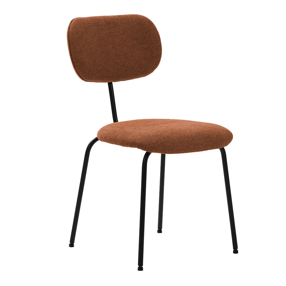 Quiet Object Scaun dining rosu caramiziu din textil Dash Quiet Object