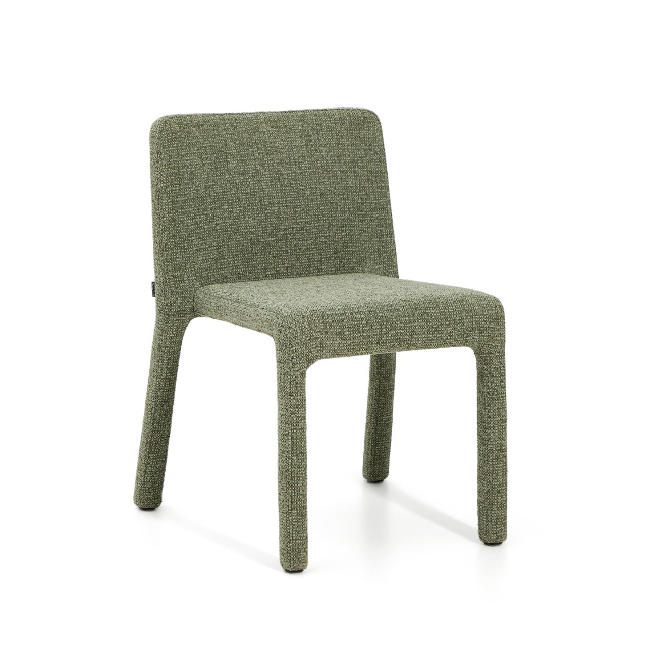 Scaun dining verde din textil Loria Chenille Kave Home