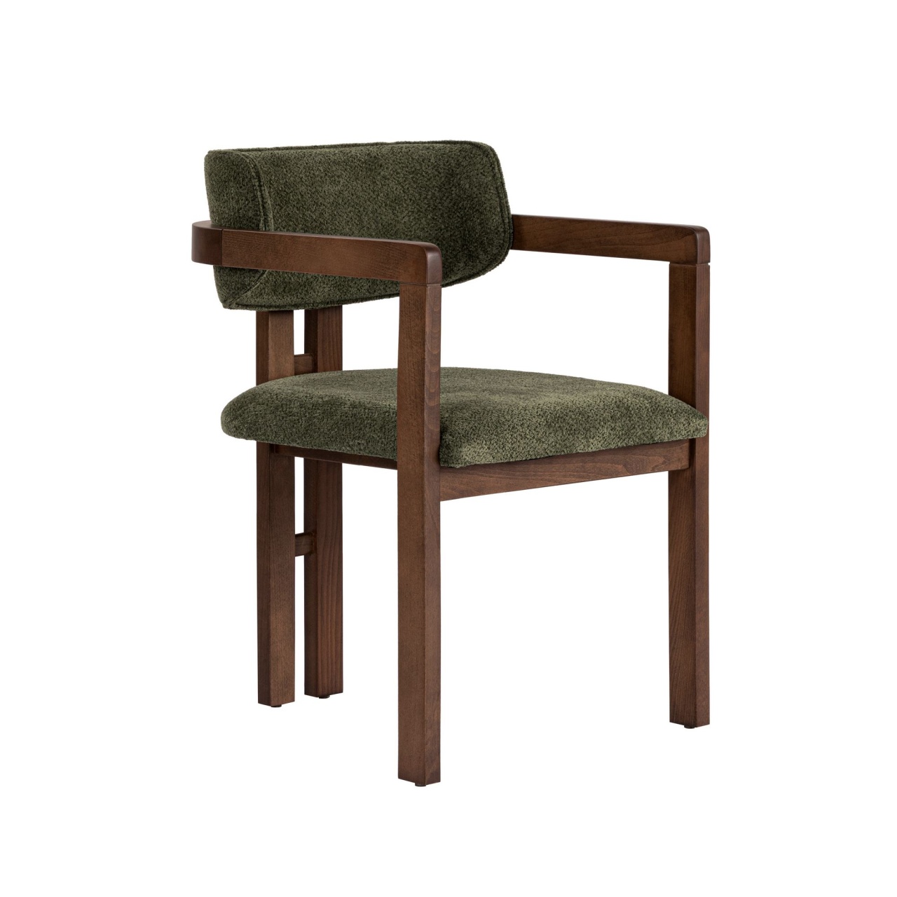 Office Furniture Scaun dining verde/maro inchis din lemn Toscana Nordure