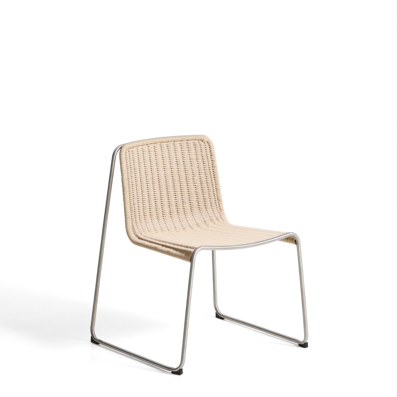 scaun dining bej Scaun exterior dining bej din metal Tavari Kave Home