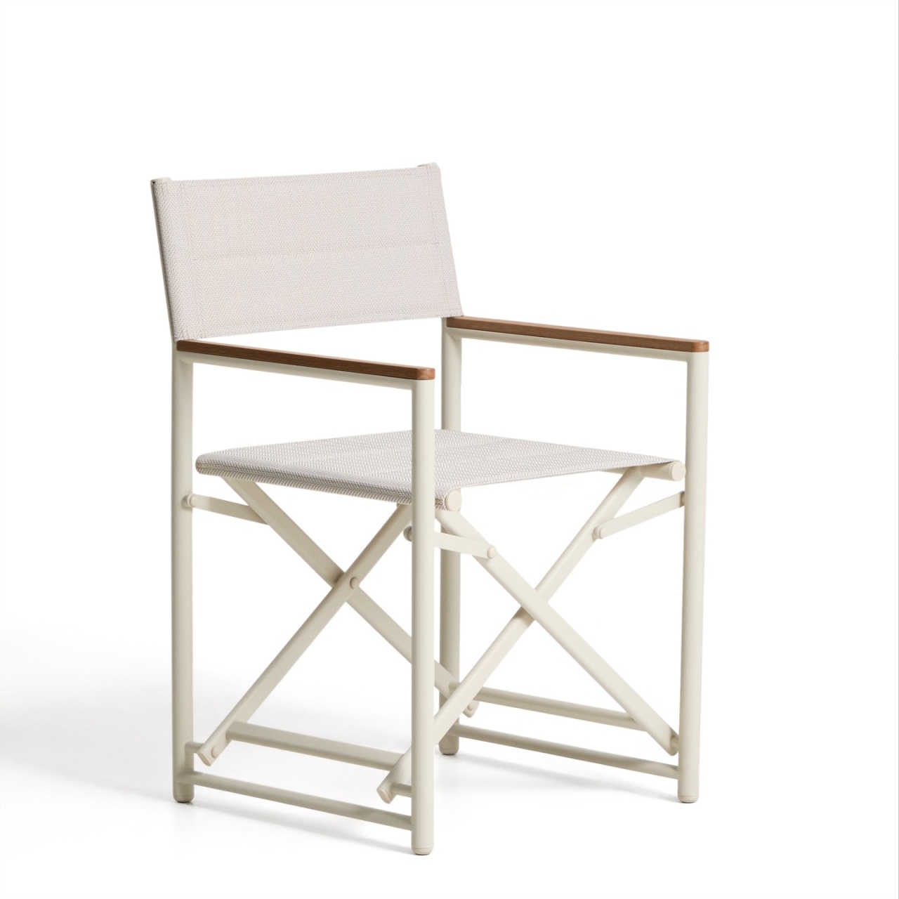 Outdoor Furniture Scaun pliabil exterior grej din metal Tisno Kave Home