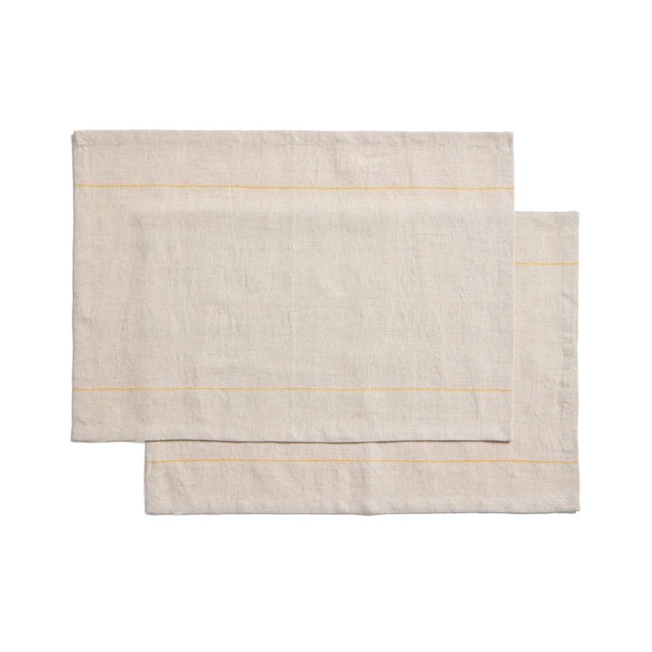 Set 2 protectii de masa bej/galbene din fibre 35x50 cm Ulaen Kave Home