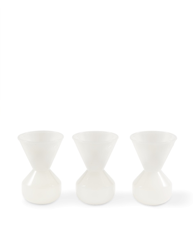 Vases Set 3 vaze albe din sticla 9 cm Fat Neck Pols Potten