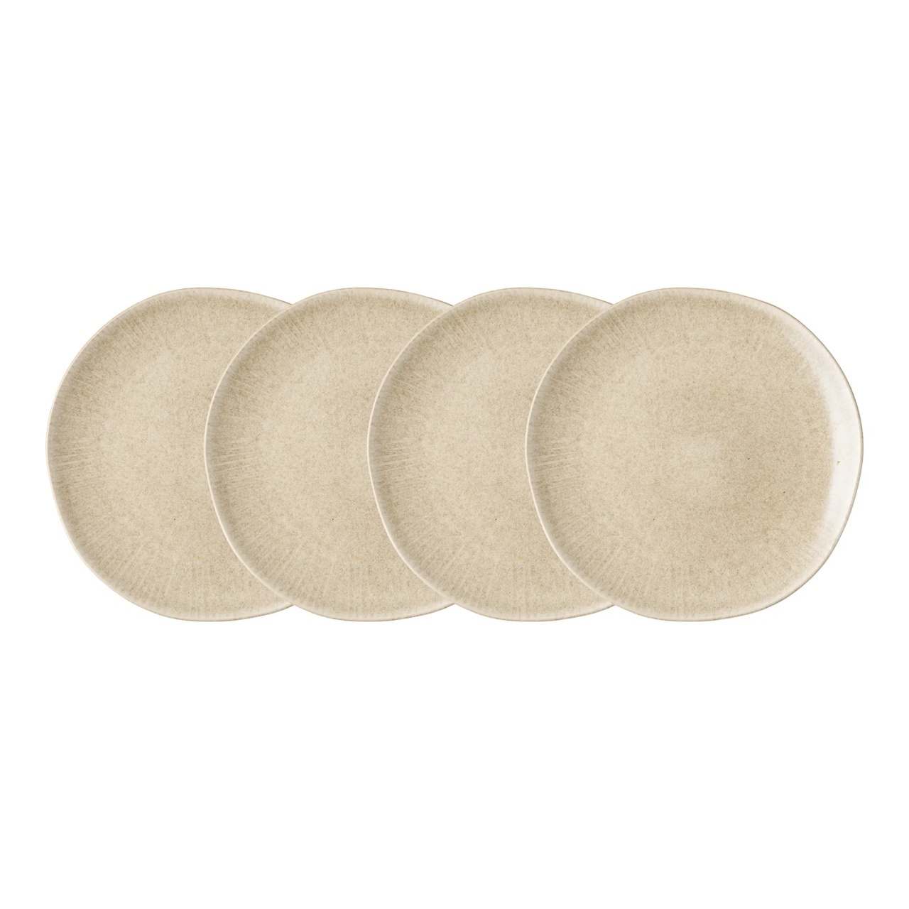Plates Set 4 farfurii pentru desert bej din ceramica 21 cm Viola House Nordic