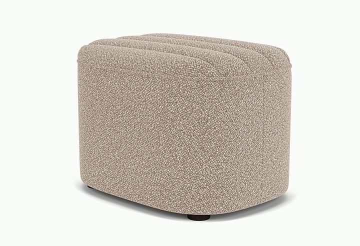 Sebastian Zero Gravity Taburet oval crem din textil Phoebe Alpine Natural-01 FEST