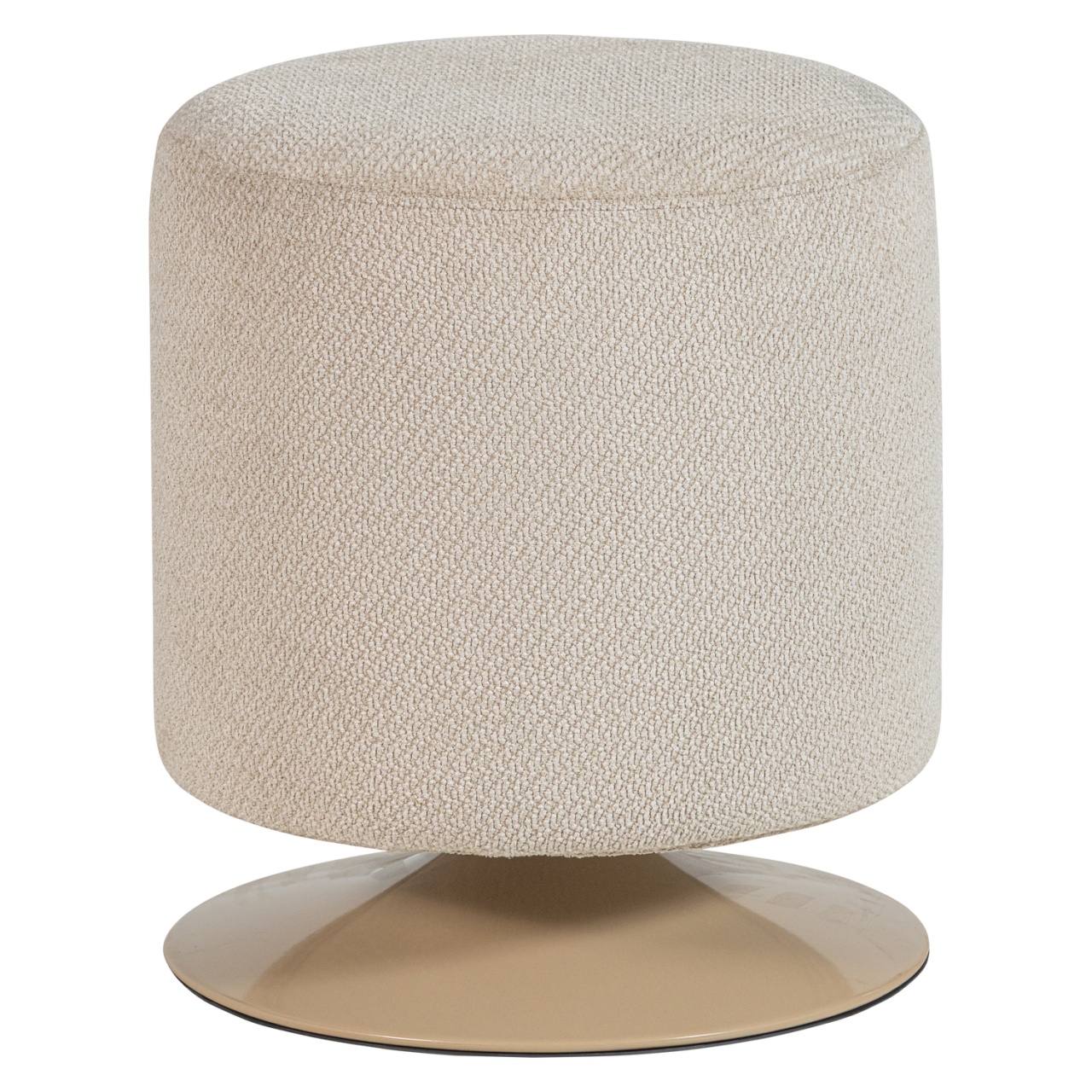 Ottomans Taburet rotund bej din textil 39 cm Islen Boucle Woood