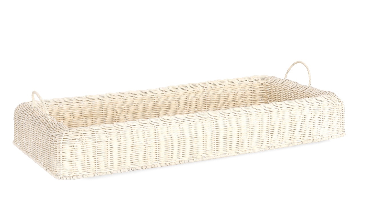 Bizzotto Tava decorativa bej din ratan 40x80 cm Irele Bizzotto