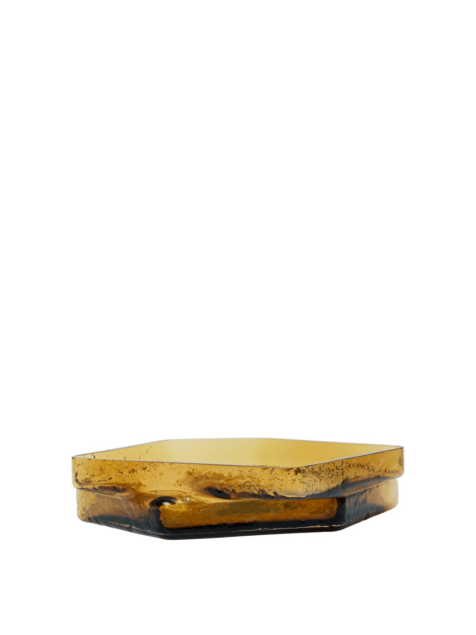 Decorative Bowls Tava decorativa maro chihlimbar din sticla 29x30 cm Muro Ferm Living