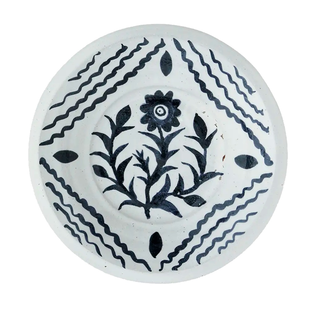 Decorative Trays Tava decorativa rotunda alba/neagra din ceramica 20 cm Sherly Madam Stoltz