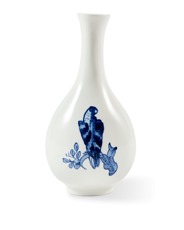 Vases Vaza alba/galbena din ceramica 17 cm Small Bird Pols Potten