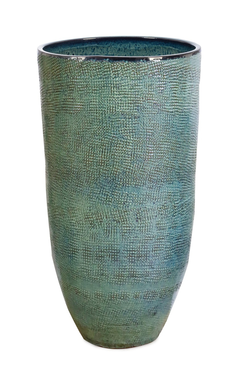 Vases Vaza albastra din ceramica 105 cm Sawan Bizzotto