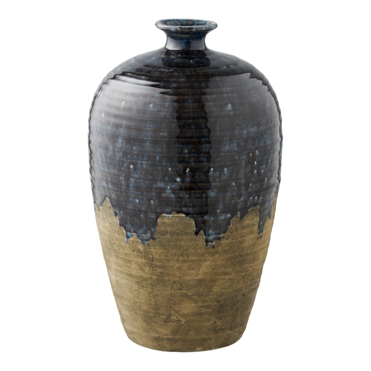 House Nordic Vaza albastra din ceramica 45 cm Lora House Nordic