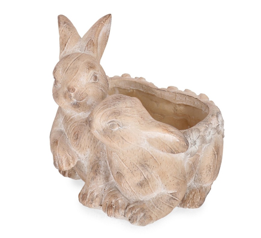 Pots & Planters Vaza bej din piatra 30 cm Blossy Rabbit Bizzotto