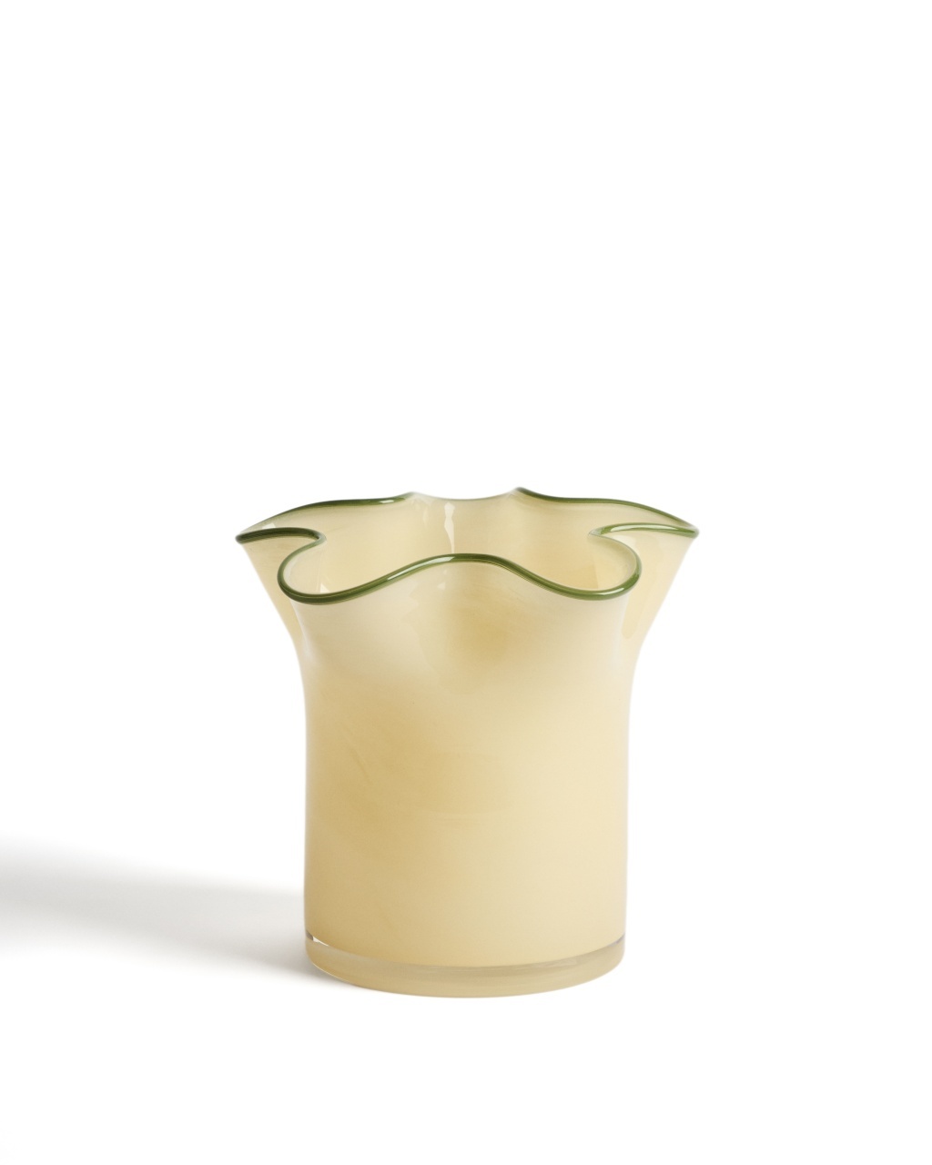 vaze Vaza galbena din sticla 20 cm Endasi Kave Home