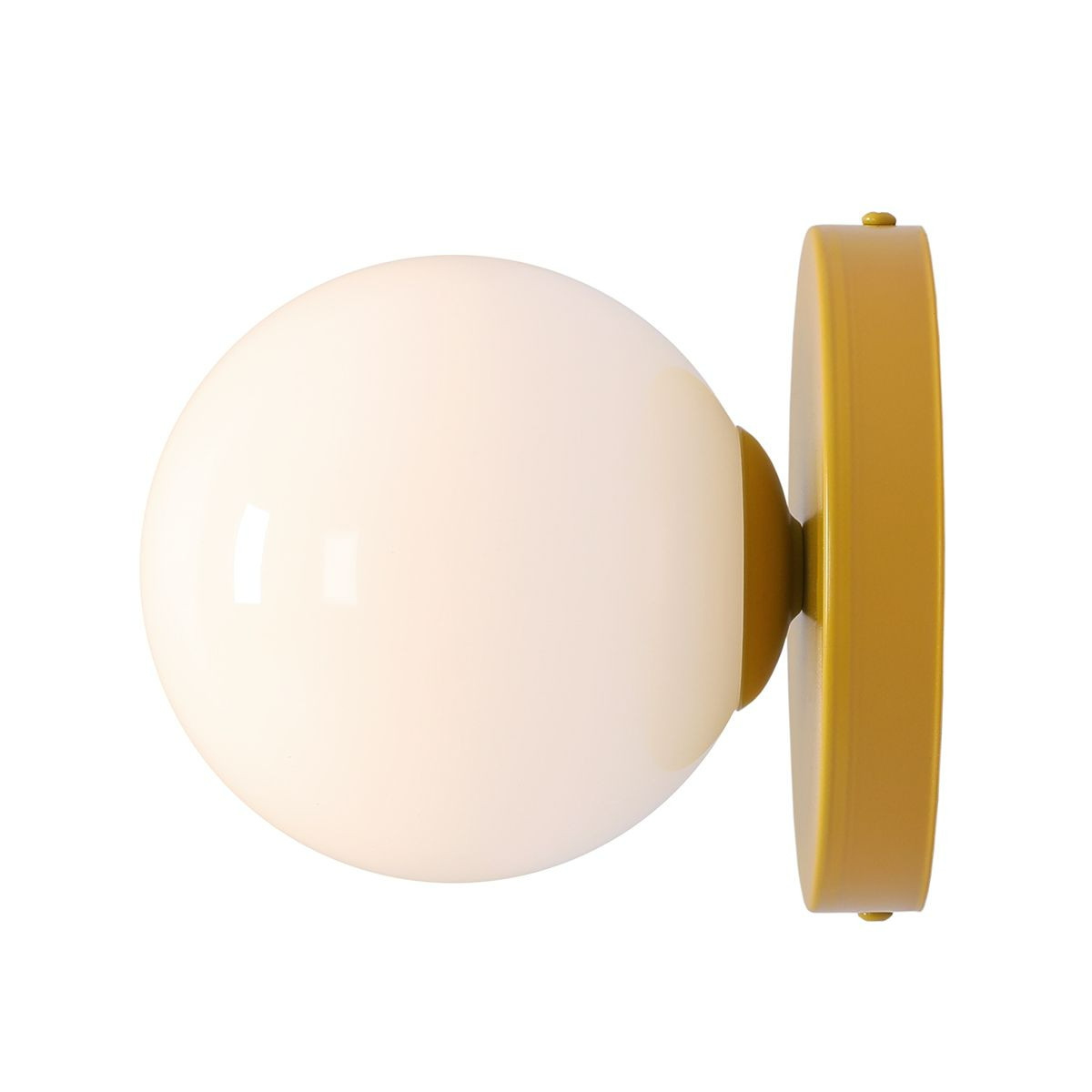 Quiet Object Aplica galben mustar/alba din metal Ball Quiet Object