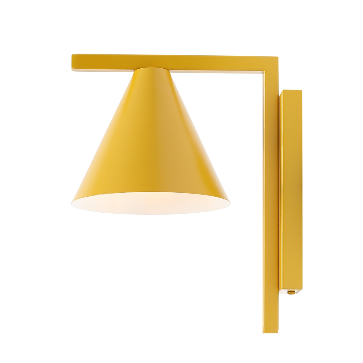 Quiet Object Aplica galben mustar din metal Form Quiet Object