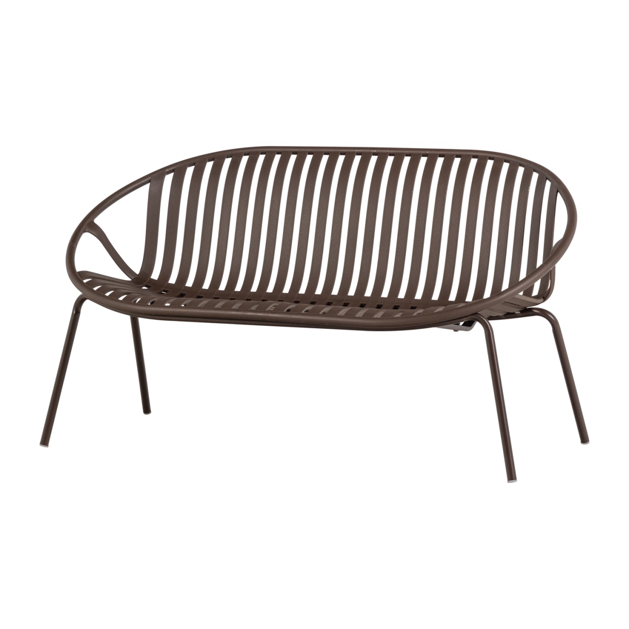 Outdoor Furniture Banca exterior mov/maro din metal 131 cm Bruce Woood